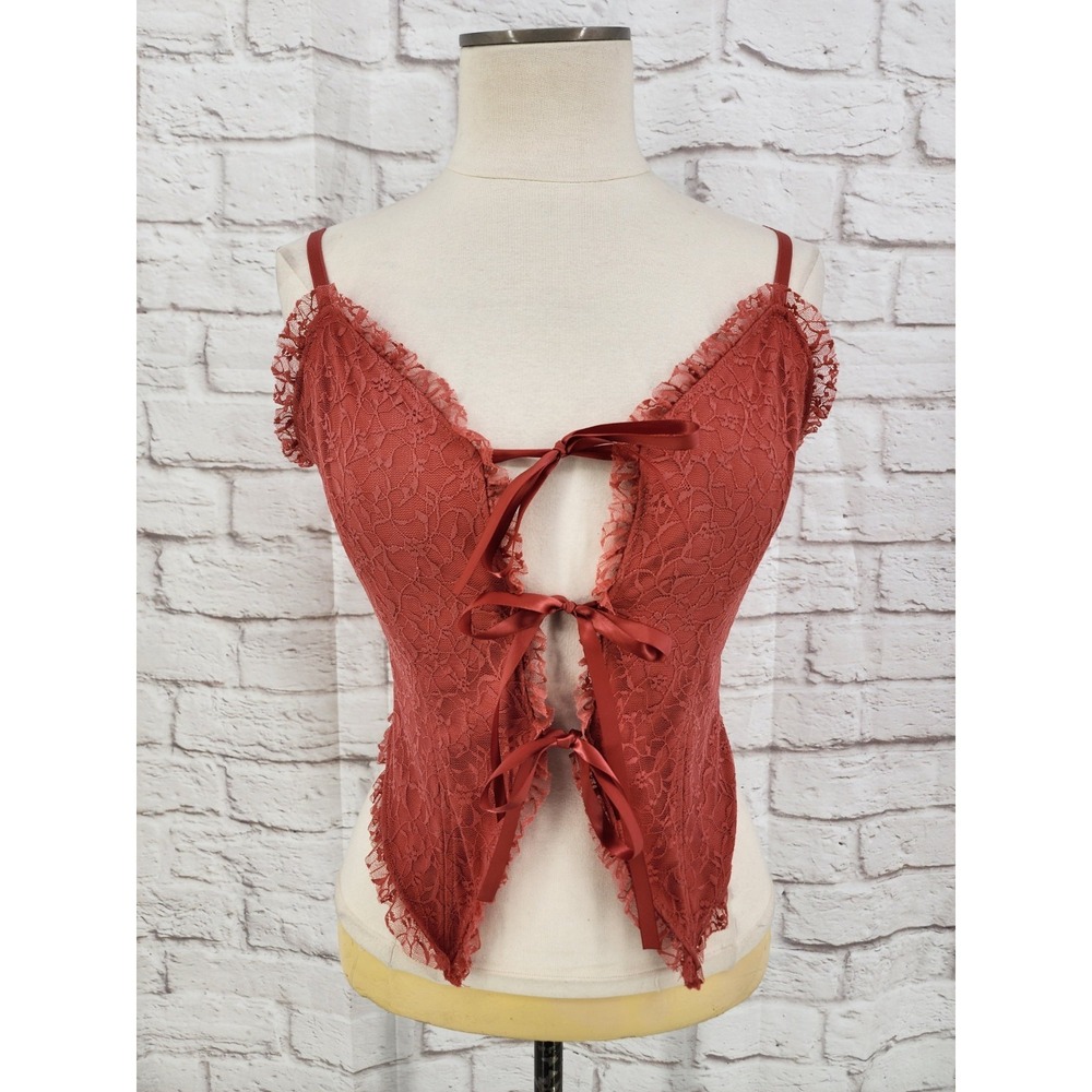 F21 Lace Corset Top Dainty Coquette Festival Regency Ren Faire Romantic Large